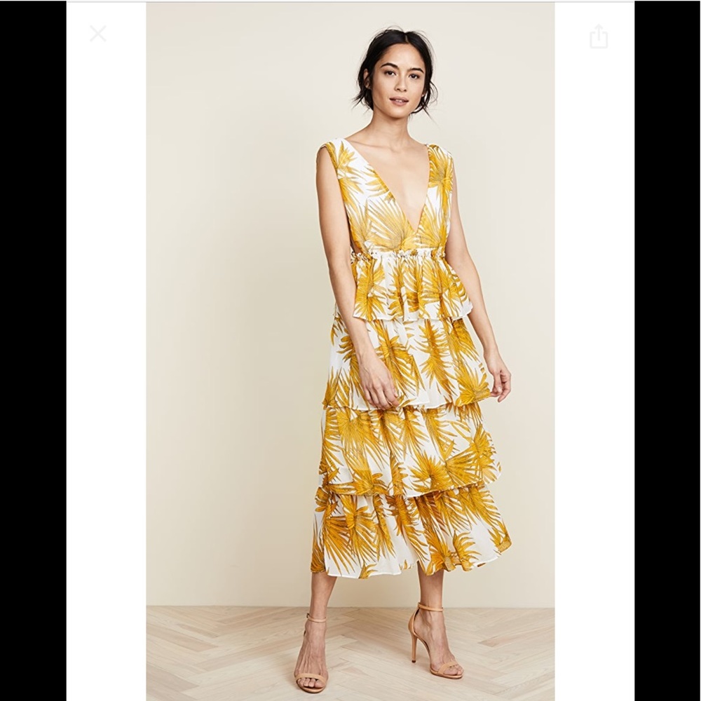 Nightwalker Georgina Dress - Deep V, Tiered